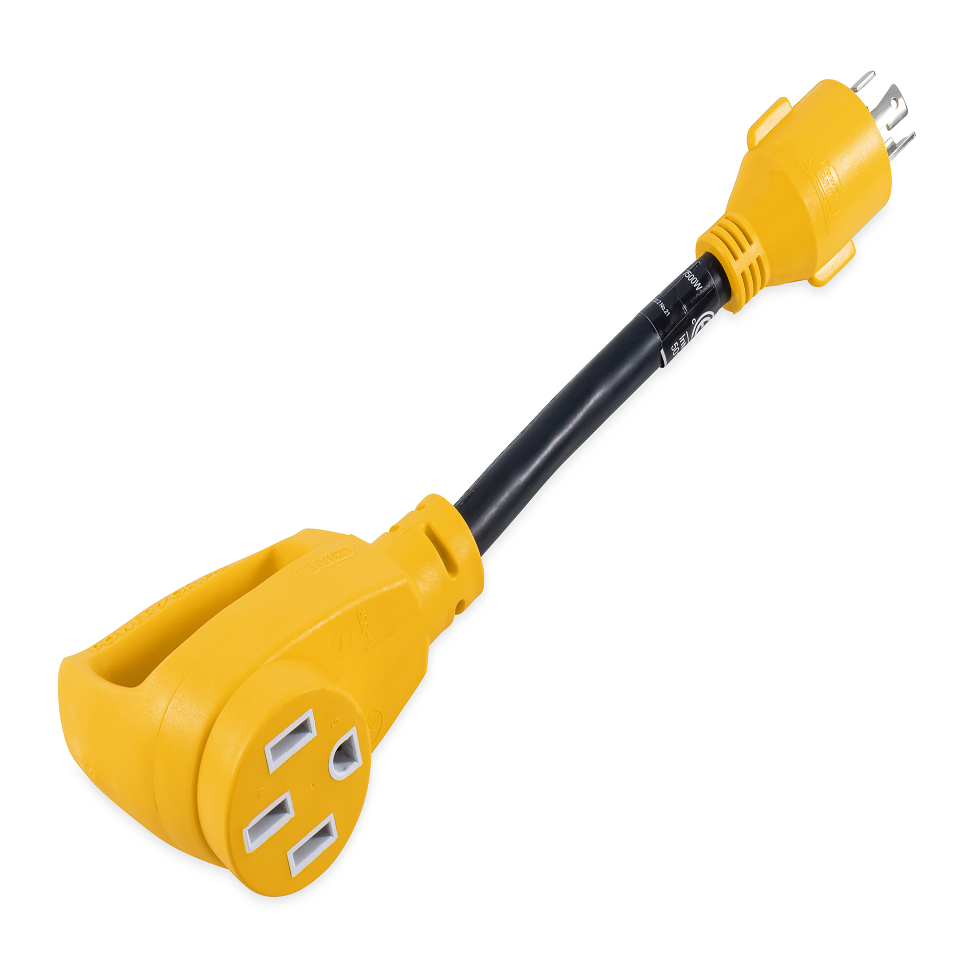 Power Grip 12" Generator Adapter, 30AM/50AF, 4-Prong, 7500W/ 125/250V, cETL